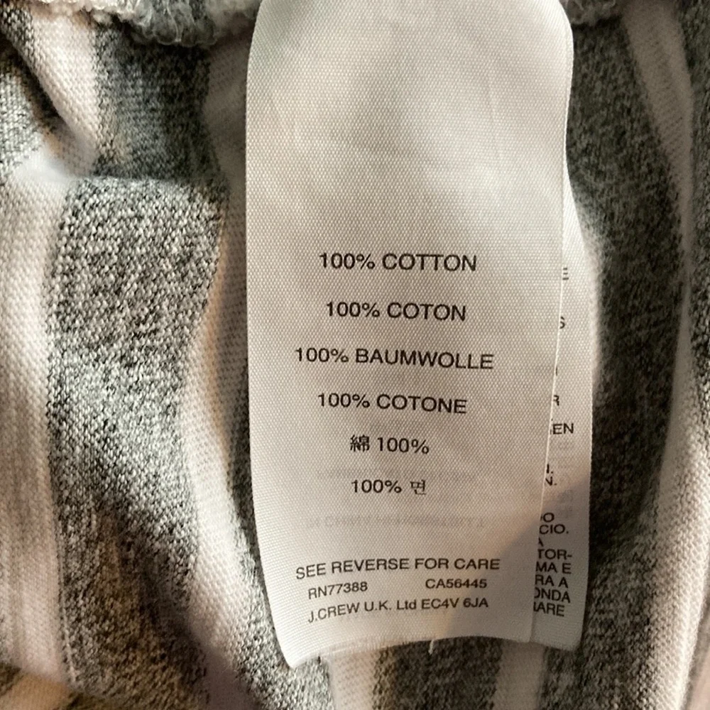 J. Crew medium long sleeve top stripes gray white